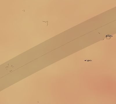 Map of the average cloud coverage across Micronesia for the solar eclipse of 02/14/1915