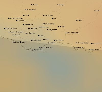 Map of the average cloud coverage across Uruguay for the solar eclipse of 12/03/1918