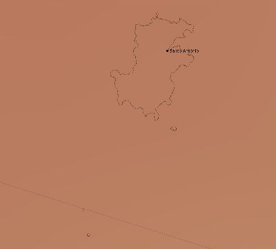 Map of the average cloud coverage across São Tomé and Príncipe for the solar eclipse of 05/29/1919