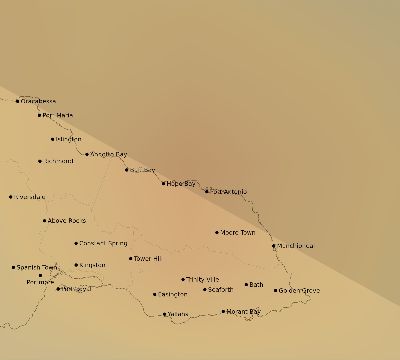 Map of the average cloud coverage across Jamaica for the solar eclipse of 11/22/1919