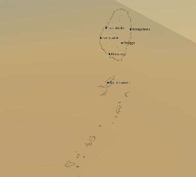 Map of the average cloud coverage across Saint Vincent and the Grenadines for the solar eclipse of 11/22/1919