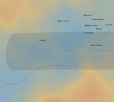 Map of the average cloud coverage across Ethiopia for the solar eclipse of 09/21/1922