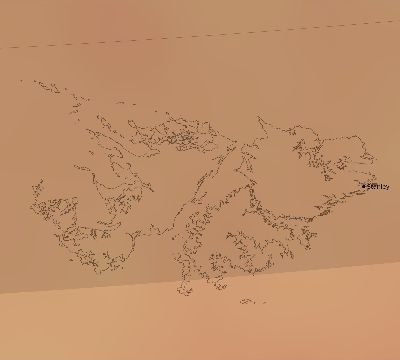 Map of the average cloud coverage across Falkland Islands for the solar eclipse of 03/17/1923