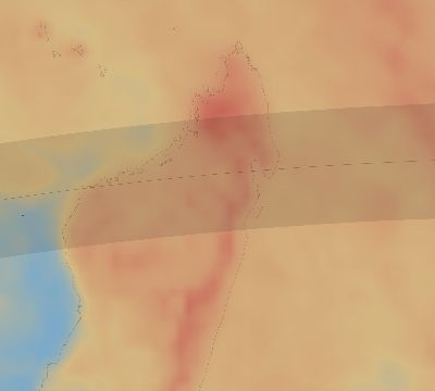 Map of the average cloud coverage across French Southern and Antarctic Lands for the solar eclipse of 03/17/1923