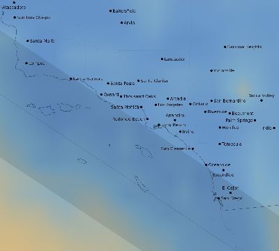 Map of the average cloud coverage across United States for the solar eclipse of 09/10/1923