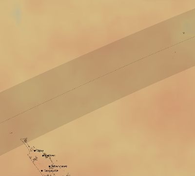 Map of the average cloud coverage across New Zealand for the solar eclipse of 07/20/1925