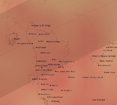 Map of the average cloud coverage across Malaysia for the solar eclipse of 05/09/1929