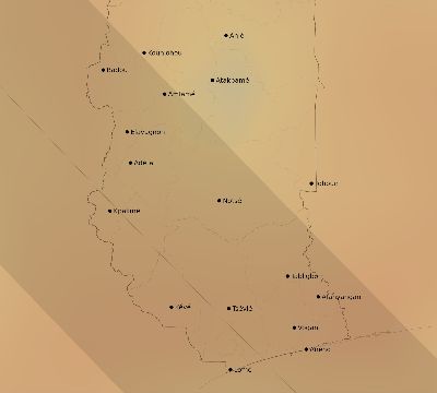 Map of the average cloud coverage across Togo for the solar eclipse of 11/01/1929