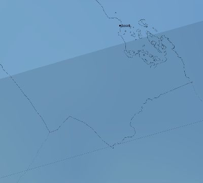 Map of the average cloud coverage across Eritrea for the solar eclipse of 02/24/1933