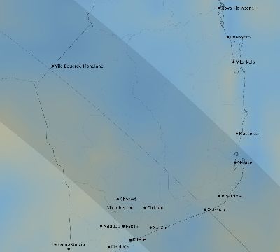 Map of the average cloud coverage across Mozambique for the solar eclipse of 08/10/1934