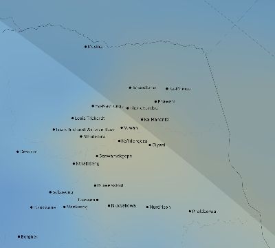 Map of the average cloud coverage across South Africa for the solar eclipse of 08/10/1934