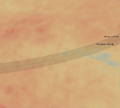 Map of the average cloud coverage across Kiribati for the solar eclipse of 04/07/1940