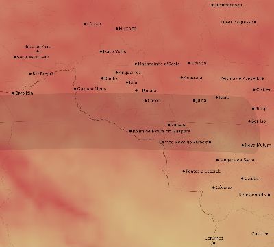 Map of the average cloud coverage across Brazil for the solar eclipse of 03/27/1941