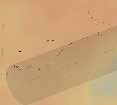 Map of the average cloud coverage across South Sudan for the solar eclipse of 07/20/1944