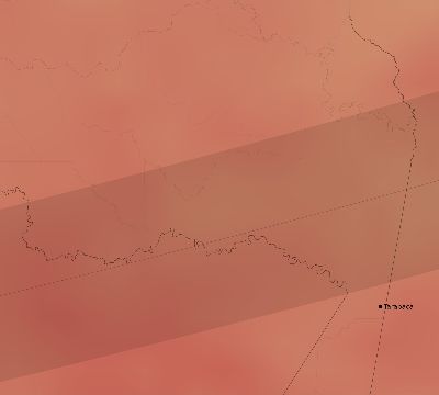 Map of the average cloud coverage across Colombia for the solar eclipse of 11/12/1947