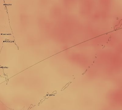 Map of the average cloud coverage across Russia for the solar eclipse of 05/09/1948