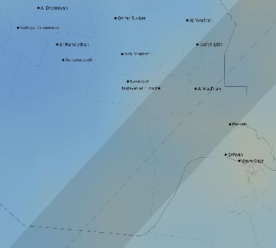 Map of the average cloud coverage across Iraq for the solar eclipse of 02/25/1952