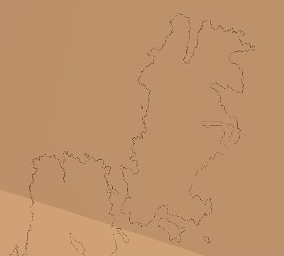 Map of the average cloud coverage across United Kingdom for the solar eclipse of 06/30/1954