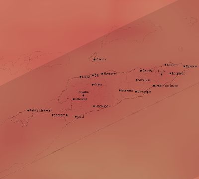 Map of the average cloud coverage across Timor-Leste for the solar eclipse of 12/25/1954