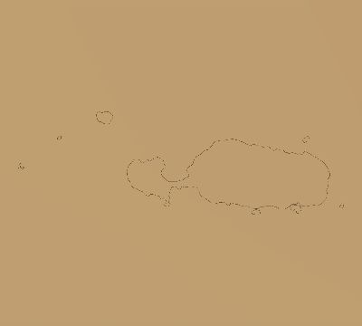 Map of the average cloud coverage across Fiji for the solar eclipse of 06/20/1955