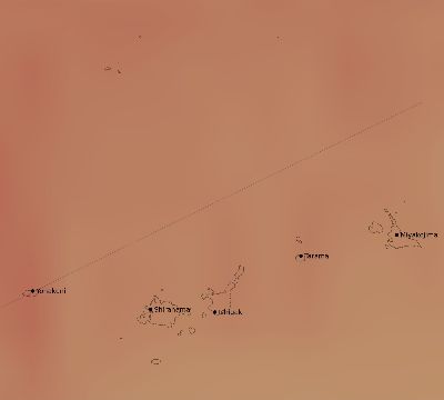Map of the average cloud coverage across Japan for the solar eclipse of 12/14/1955