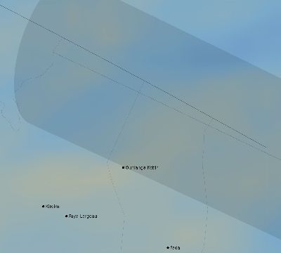 Map of the average cloud coverage across Chad for the solar eclipse of 12/14/1955