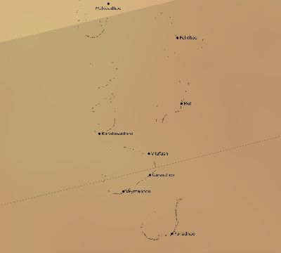 Map of the average cloud coverage across Maldives for the solar eclipse of 04/19/1958