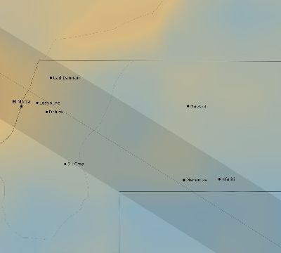 Map of the average cloud coverage across Western Sahara for the solar eclipse of 10/02/1959