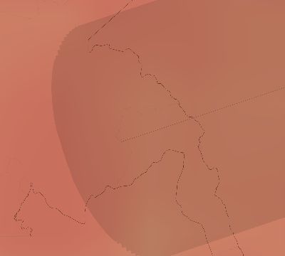Map of the average cloud coverage across Colombia for the solar eclipse of 07/31/1962