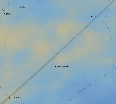 Map of the average cloud coverage across Algeria for the solar eclipse of 05/20/1966