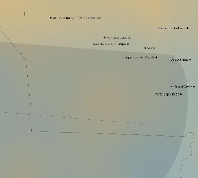 Map of the average cloud coverage across Brazil for the solar eclipse of 09/11/1969