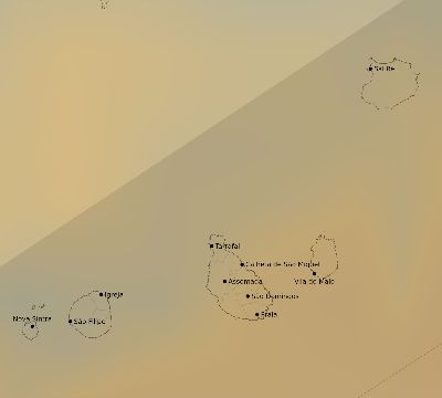 Map of the average cloud coverage across Cape Verde for the solar eclipse of 12/24/1973