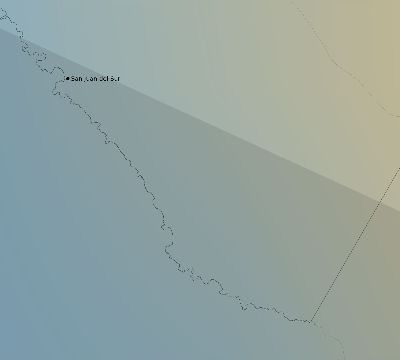 Map of the average cloud coverage across Nicaragua for the solar eclipse of 12/24/1973