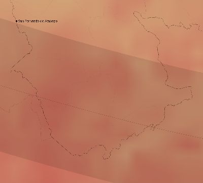 Map of the average cloud coverage across Venezuela for the solar eclipse of 12/24/1973