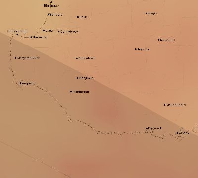 Map of the average cloud coverage across Australia for the solar eclipse of 06/20/1974
