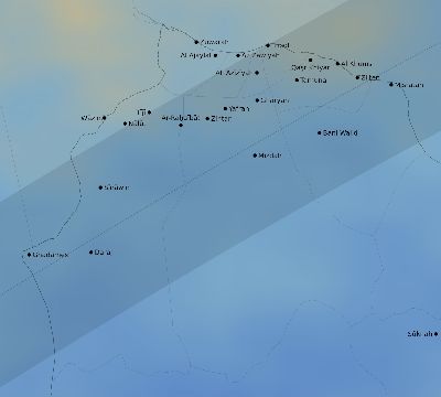 Map of the average cloud coverage across Libya for the solar eclipse of 04/29/1976