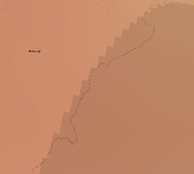 Map of the average cloud coverage across Burundi for the solar eclipse of 10/23/1976