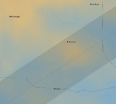 Map of the average cloud coverage across Angola for the solar eclipse of 04/18/1977