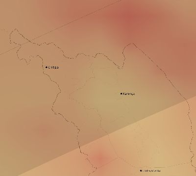 Map of the average cloud coverage across Malawi for the solar eclipse of 04/18/1977