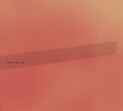 Map of the average cloud coverage across Venezuela for the solar eclipse of 10/12/1977