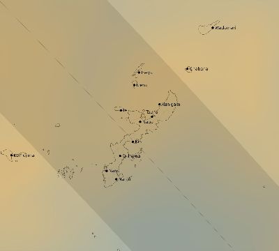 Map of the average cloud coverage across Japan for the solar eclipse of 09/23/1987
