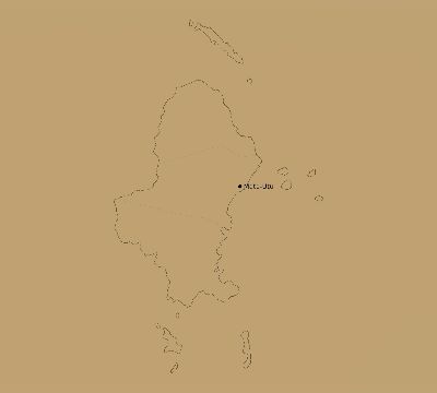 Map of the average cloud coverage across Wallis and Futuna for the solar eclipse of 09/23/1987