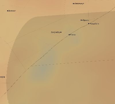Map of the average cloud coverage across Somalia for the solar eclipse of 09/11/1988