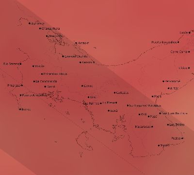 Map of the average cloud coverage across Panama for the solar eclipse of 07/11/1991