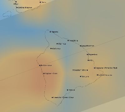 Map of the average cloud coverage across United States for the solar eclipse of 07/11/1991