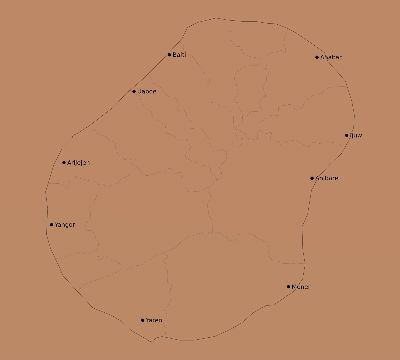 Map of the average cloud coverage across Nauru for the solar eclipse of 01/04/1992