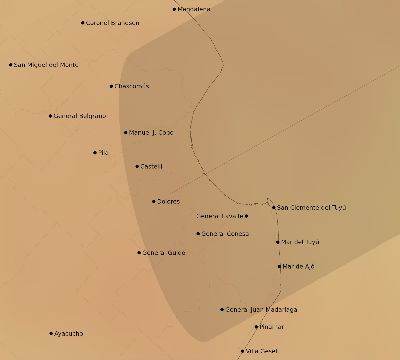 Map of the average cloud coverage across Argentina for the solar eclipse of 06/30/1992