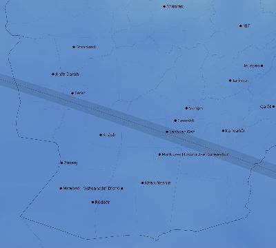 Map of the average cloud coverage across Afghanistan for the solar eclipse of 10/24/1995