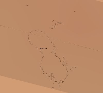 Map of the average cloud coverage across Indonesia for the solar eclipse of 10/24/1995