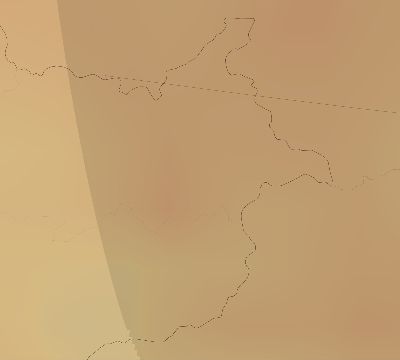 Map of the average cloud coverage across Kazakhstan for the solar eclipse of 03/09/1997